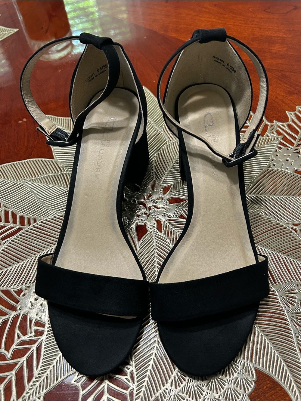 Laundry by Shelli Segal Sandalias Negras de Tacón Bloque Talla 8.5